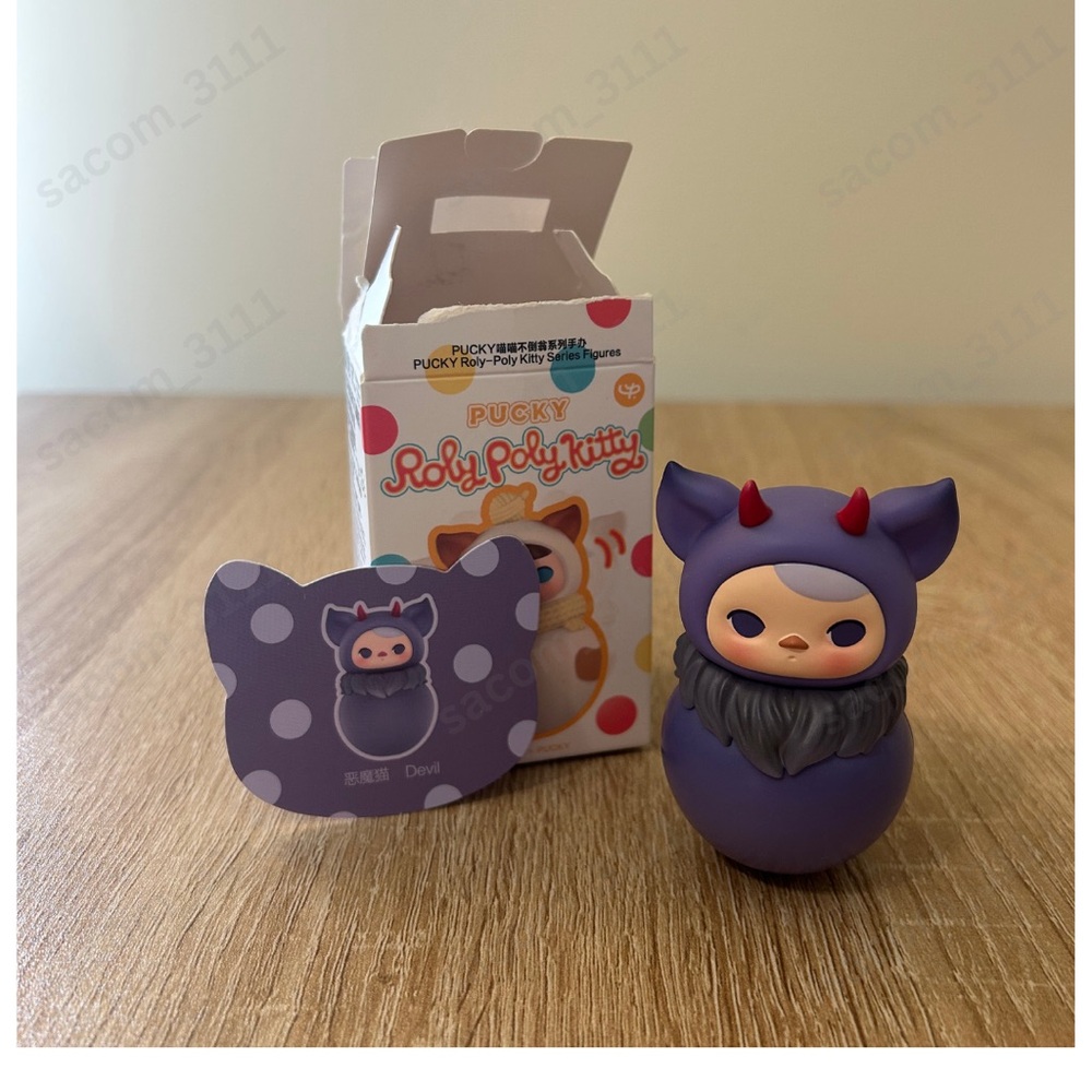 Pucky Roly Poly Kitty “Devil” Figure - Open Box